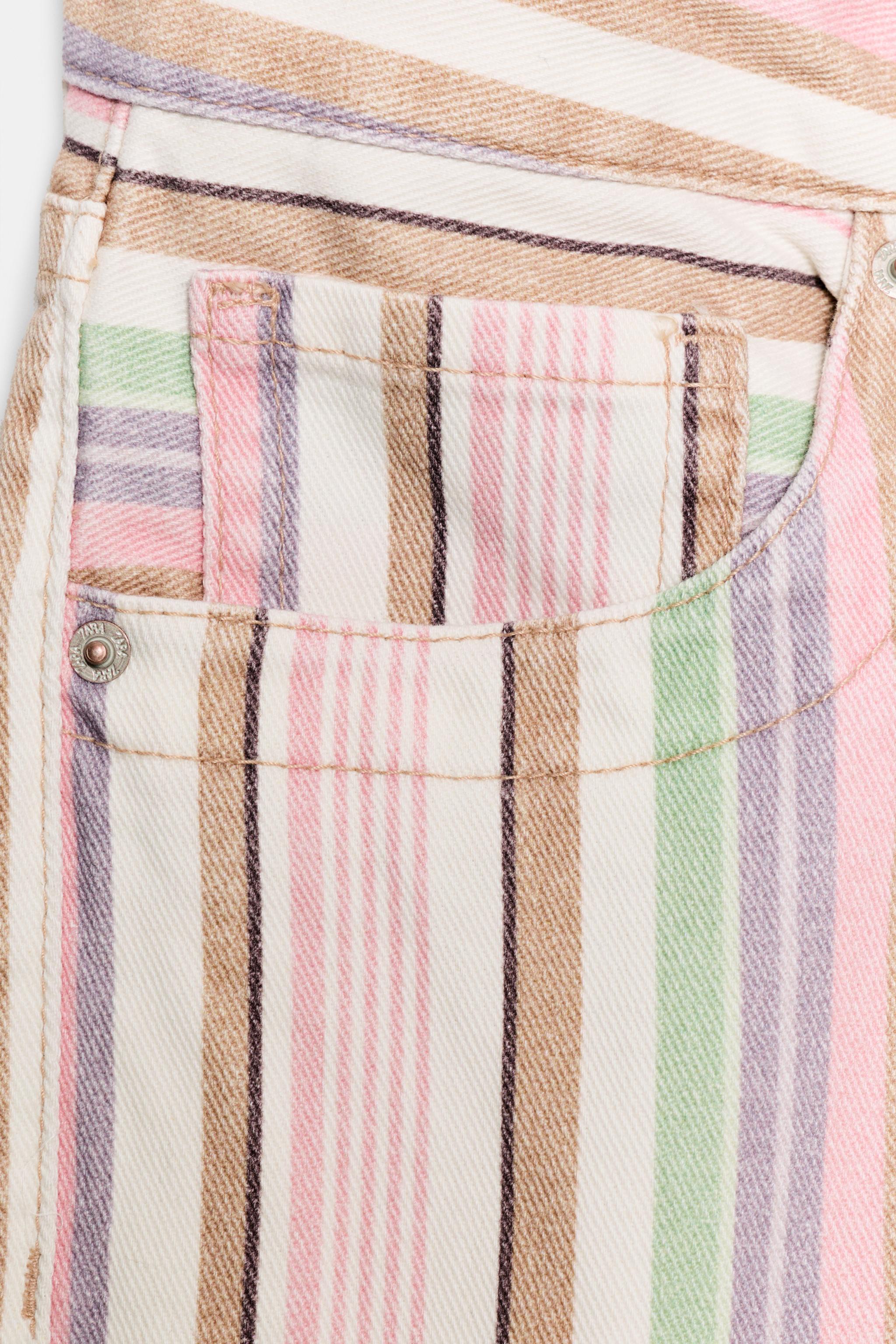 JEAN TRF WIDE LEG TAILLE BASSE À RAYURES